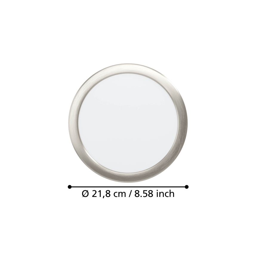 Eglo - Plafoniera da incasso LED/18,5W/230V 2700/4000/6500K Ø 21,6 cm cromo opaco