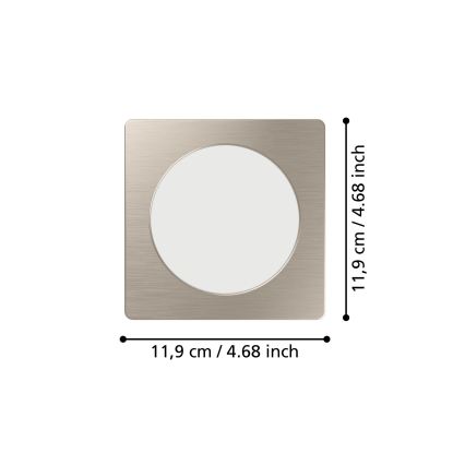 Eglo - Faretto da incasso LED/6,3W/230V 2700/4000/6500K 11,9x11,9 cm finitura cromo satinato