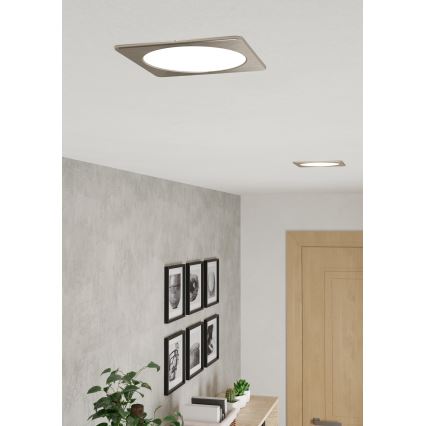 Eglo - Faretto LED da incasso LED/10,5W/230V 2700/4000/6500K 16,6x16,6 cm cromo satinato