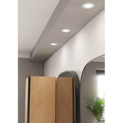 Eglo - Faretto da incasso a LED per bagno/3,7W/230V 2700/4000/6500K Ø 8,8 cm IP44 bianco