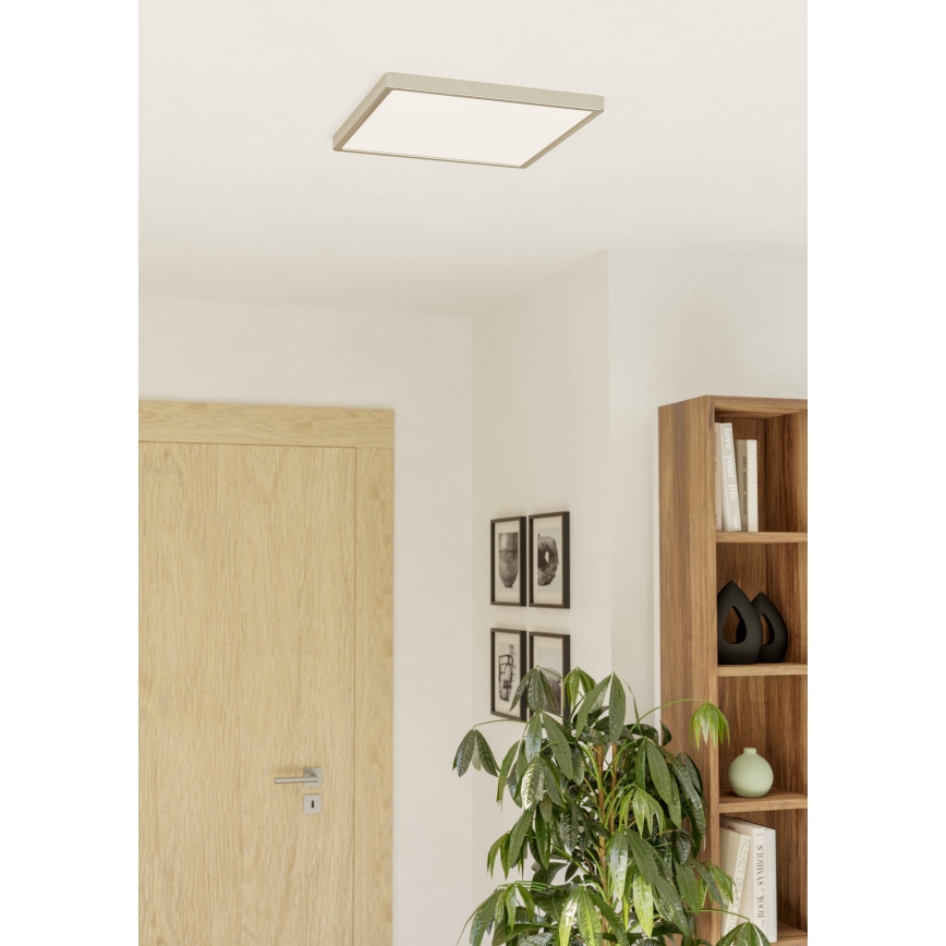 Eglo - Plafoniera da soffitto per bagno LED RGBW dimmerabile LED/17,8W/230V 2700-6500K 39x39 cm IP44 cromo opaco