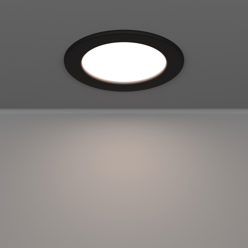 Eglo - Faretto da incasso per bagno LED RGBW dimmerabile, LED/5W/230V, 2700–6500K, Ø 12 cm, IP44, nero