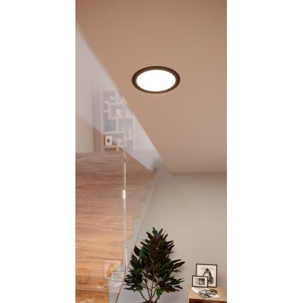 Eglo - LED RGBW dimmerabile faretto da incasso per bagno LED/9,5W/230V 2700-6500K Ø 16,8 cm IP44 nero