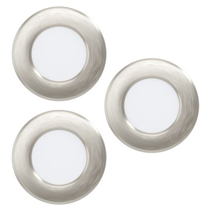 Eglo - Set da 3 faretti LED RGBW dimmerabili per bagno, LED/2,8W/230V, 2700-6500K, Ø 8,8 cm, IP44, cromo satinato