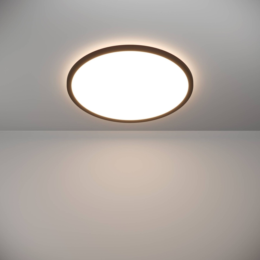 Eglo - LED Dimmerabile per esterni soffitto chiaro LED/16,8W/230V 2700-6500K diametro 50 cm IP44 nero + telecomando