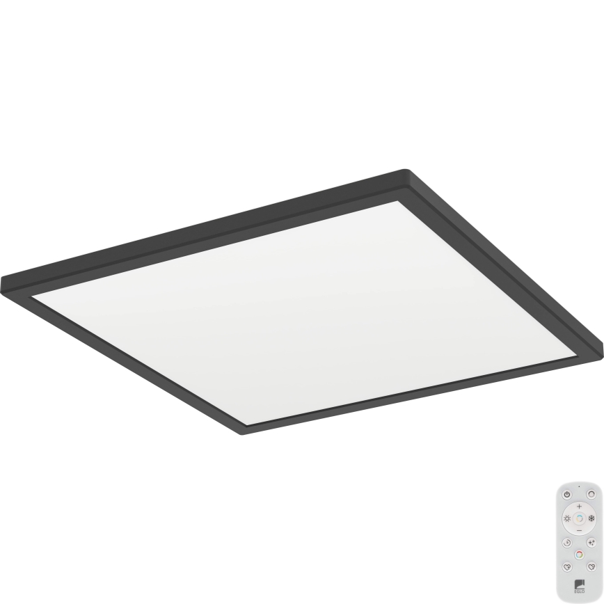 Eglo - LED Dimmerabile per esterni soffitto chiaro LED/17,6W/230V 2700-6500K 39x39 cm IP44 nero + telecomando