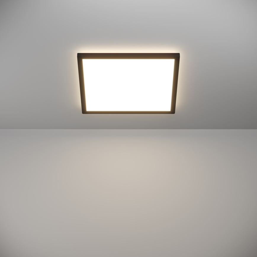 Eglo - LED Dimmerabile per esterni soffitto chiaro LED/17,6W/230V 2700-6500K 39x39 cm IP44 nero + telecomando