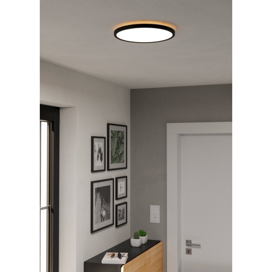 Eglo - LED RGBW Dimmerabile per esterni soffitto chiaro LED/13,9W/230V 2700-6500K diametro 30 cm IP44 nero ZigBee