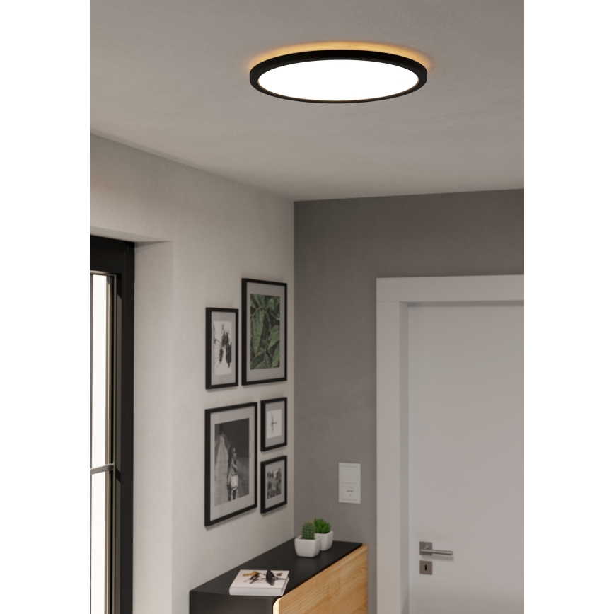 Eglo - LED RGBW Dimmerabile per esterni soffitto chiaro LED/18,5W/230V 2700-6500K diametro 38,9cm IP44 nero ZigBee