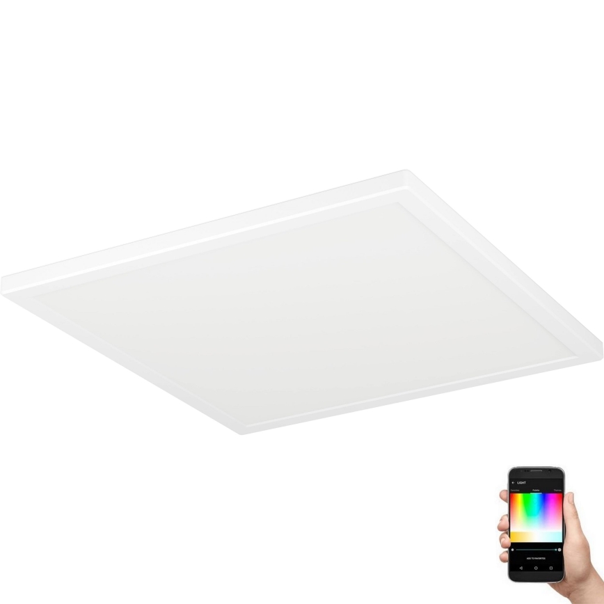 Eglo - Plafoniera da soffitto per bagno dimmerabile LED RGBW LED/17,6W/230V 2700-6500K 39x39 cm IP44 bianco ZigBee