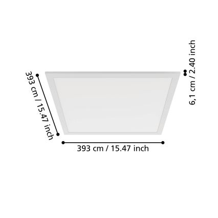 Eglo - LED Plafoniera LED/18,8W/230V 2700/4000/6500K 40x40 cm bianca