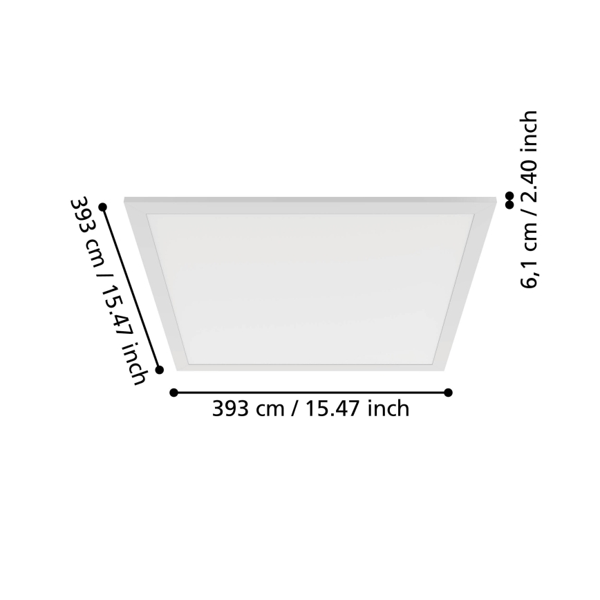 Eglo - LED Plafoniera LED/18,8W/230V 2700/4000/6500K 40x40 cm bianca