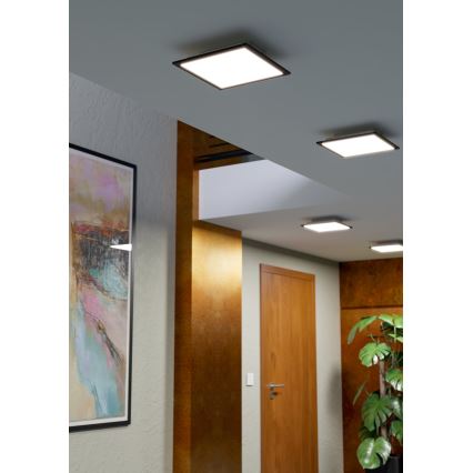 Eglo - Plafoniera LED RGBW dimmerabile LED/14W/230V 2700-6500K 30x30 cm nero
