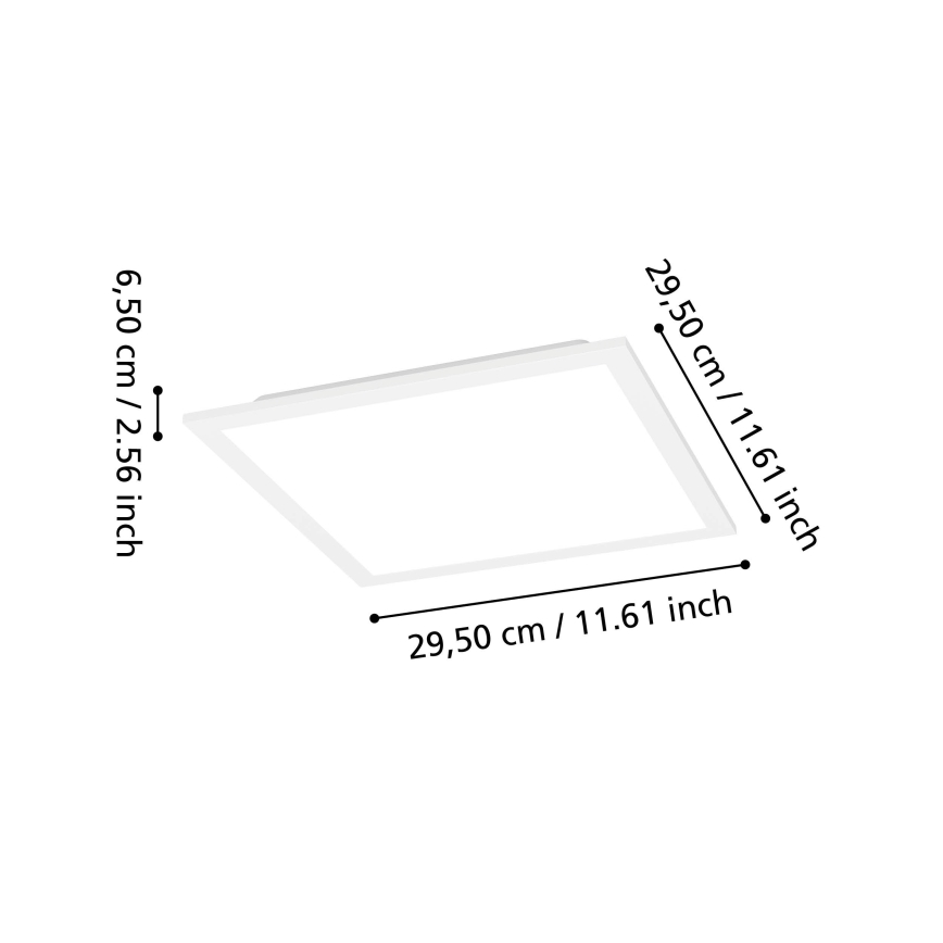 Eglo - Plafoniera LED RGBW dimmerabile LED/14W/230V 2700-6500K 30x30 cm bianca