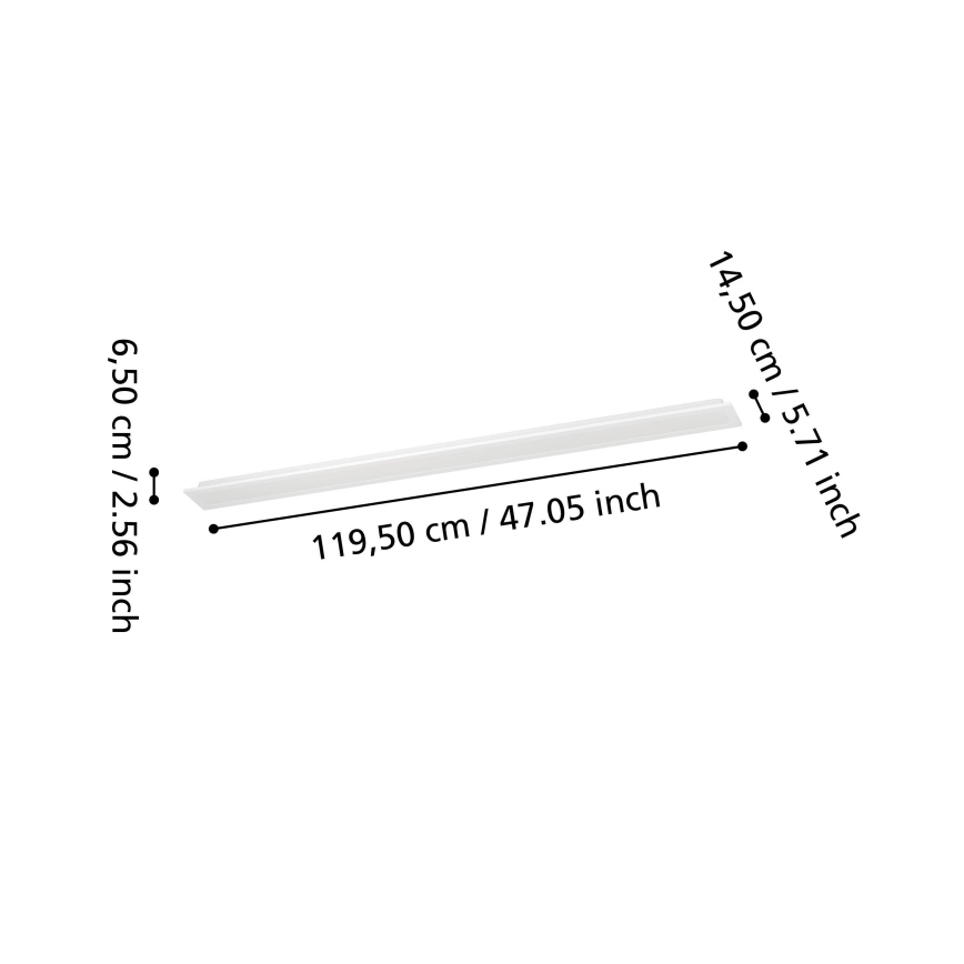 Eglo - Pannello LED RGBW dimmerabile a montaggio a superficie LED/28W/230V 2700-6500K 120x15 cm bianco
