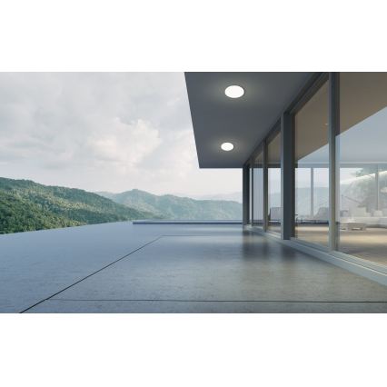 Eglo - Plafoniera LED per bagno con sensore di movimento e sensore crepuscolare LED/18W/230V Ø 31 cm IP54 bianco