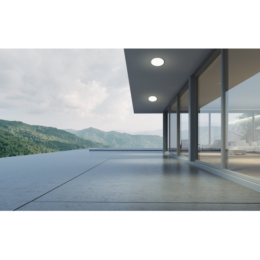 Eglo - Plafoniera LED per bagno con sensore di movimento e sensore crepuscolare LED/18W/230V Ø 31 cm IP54 bianco