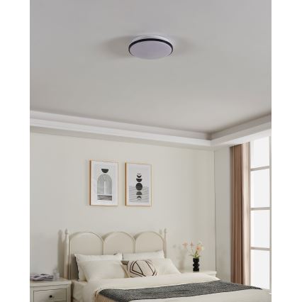 Eglo - Plafoniera da soffitto LED per bagno LED/18W/230V 3000/4000/6500K IP54 nero