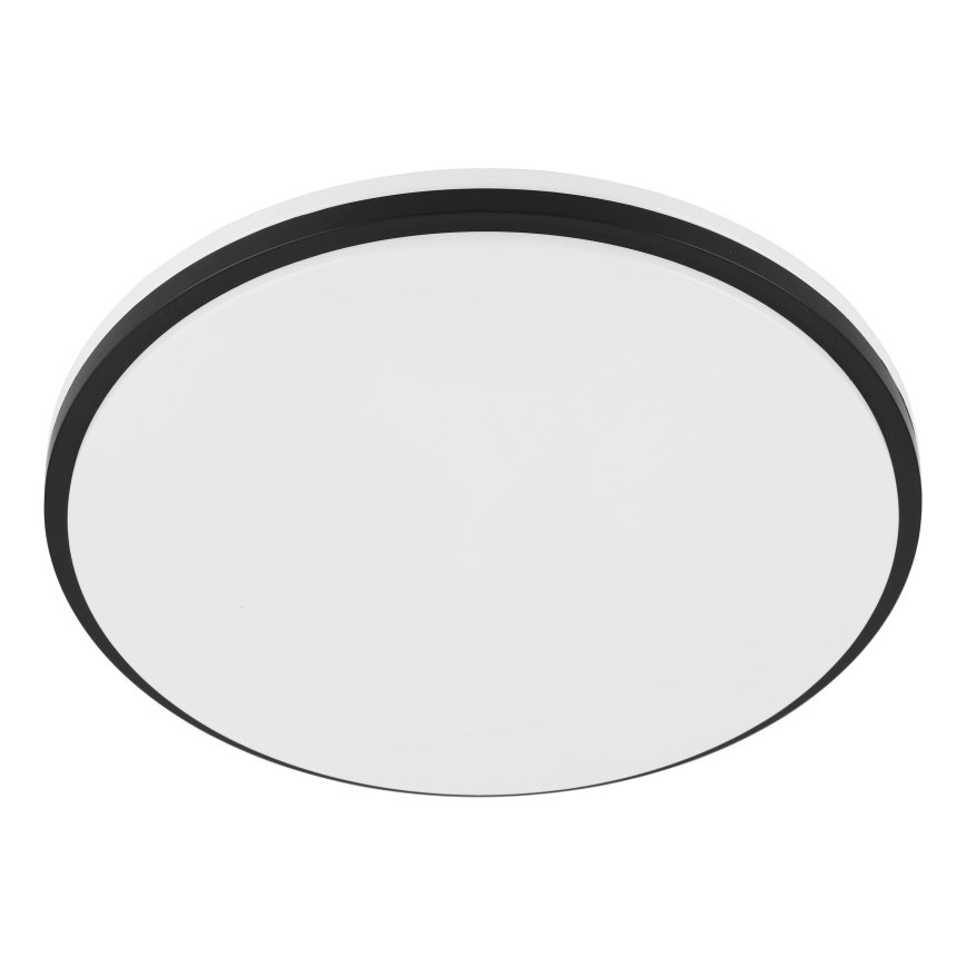 Eglo - Plafoniera da soffitto LED per bagno, 18W/230V, 3000/4000/6500K, Ø 34 cm, IP54, nera