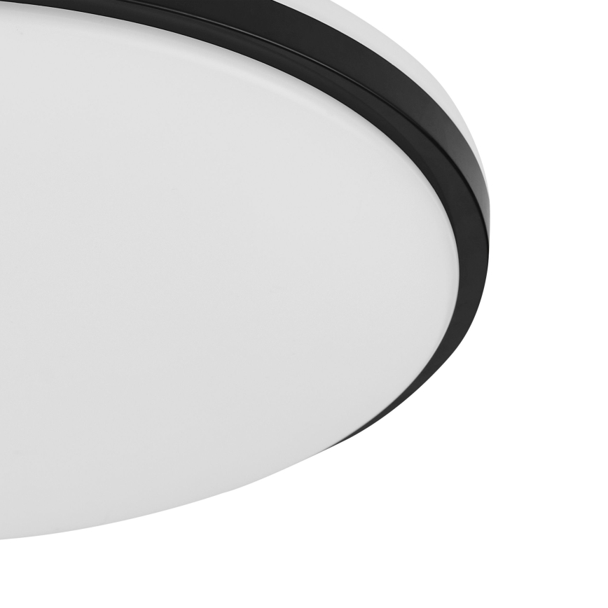 Eglo - Plafoniera da soffitto LED per bagno, 18W/230V, 3000/4000/6500K, Ø 34 cm, IP54, nera