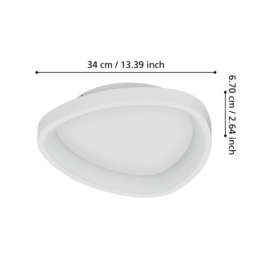 Eglo - Plafoniera LED dimmerabile LED/12W/230V 2700-6500K bianco + telecomando