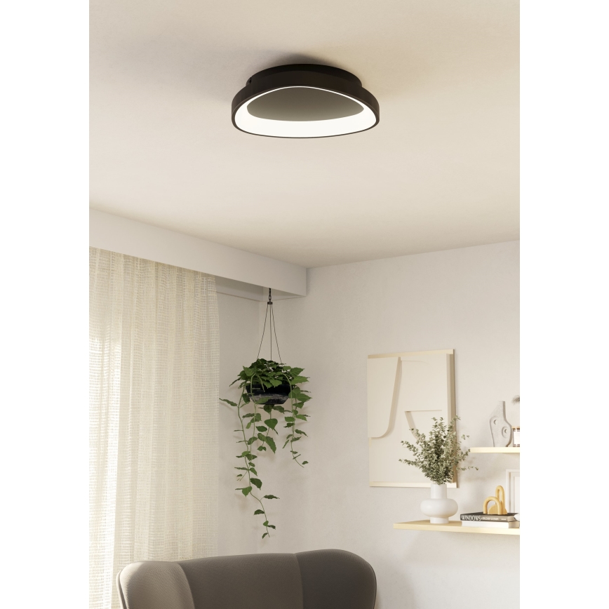 Eglo - Plafoniera LED dimmerabile LED/12W/230V 2700-6500K nero + telecomando