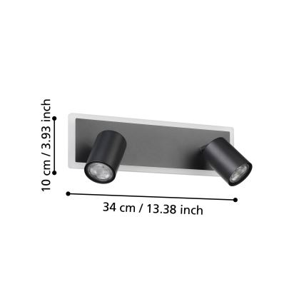 Eglo - Faretto LED/12W/230V nero