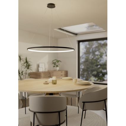 Eglo - Lampadario a sospensione con filo LED dimmerabile LED/40W/230V 2700-6500K nero + telecomando