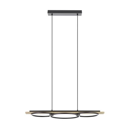 Eglo - Lampadario a sospensione con filo LED dimmerabile 2xLED/12,5W/230V+1xLED/15,5W 3000K beige/nero