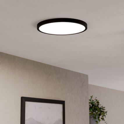 Eglo - Plafoniera da bagno LED RGBW dimmerabile LED/17,5W/230V 2700-6500K Ø 38,9 cm IP44 nero