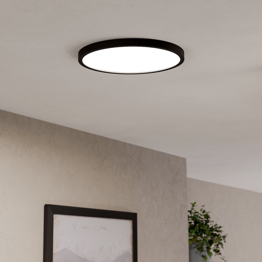 Eglo - Plafoniera da bagno LED RGBW dimmerabile LED/17,5W/230V 2700-6500K Ø 38,9 cm IP44 nero