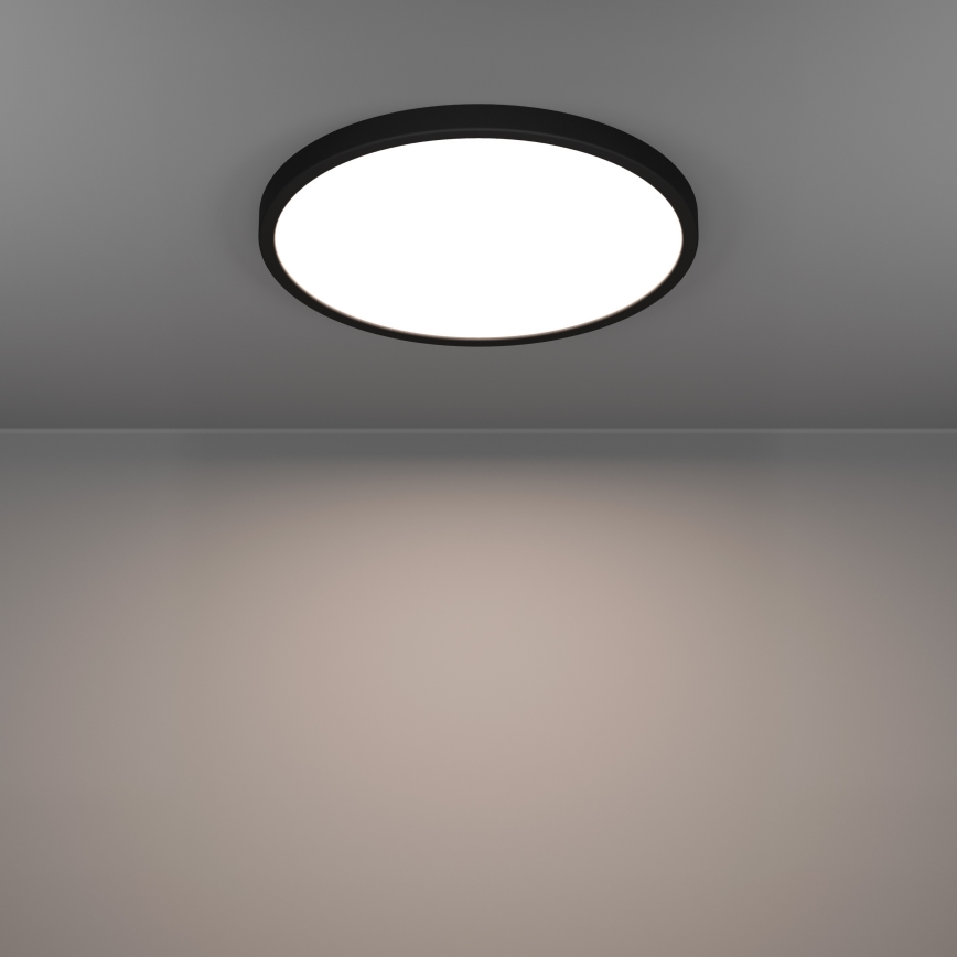 Eglo - Plafoniera da bagno LED RGBW dimmerabile LED/17,5W/230V 2700-6500K Ø 38,9 cm IP44 nero