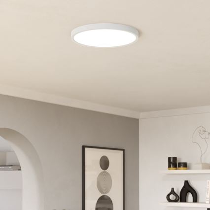Eglo - Plafoniera da bagno dimmerabile a LED RGBW LED/17,5W/230V 2700-6500K Ø 38,9 cm IP44 bianca