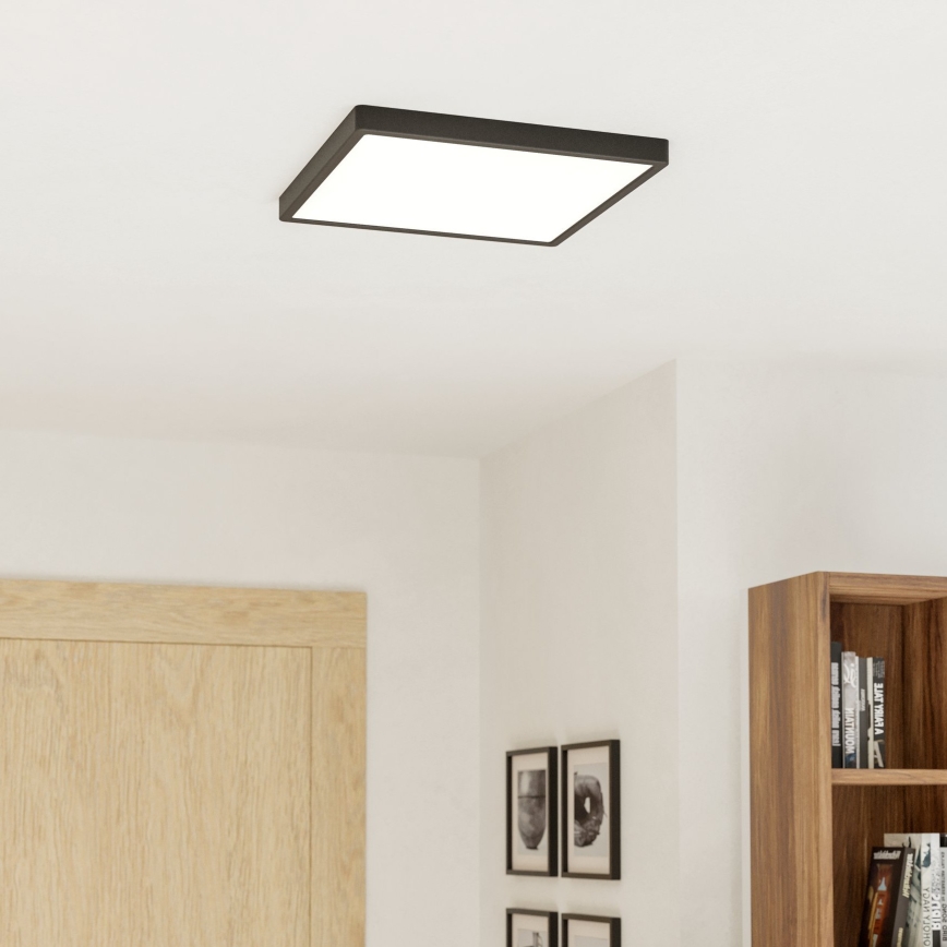 Eglo - Plafoniera da bagno a LED RGBW dimmerabile LED/17,8W/230V 2700-6500K 39x39 cm IP44 nero