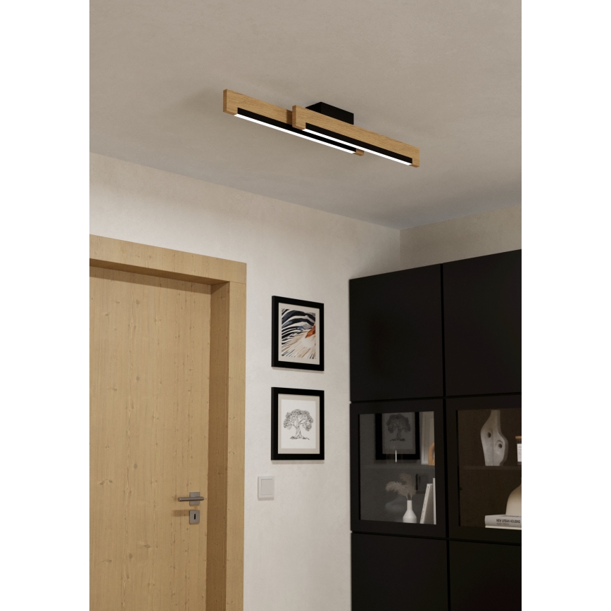 Eglo - Plafoniera LED dimmerabile 2xLED/10W/230V 3000K nero/beige