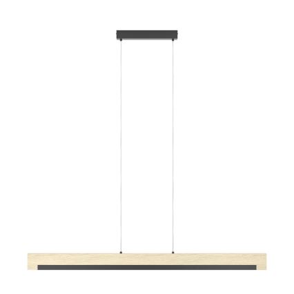 Eglo - Lampadario a sospensione con filo LED dimmerabile LED/25,5W/230V 3000K nero/beige