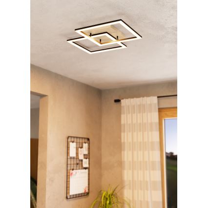 Eglo - Lampadario a plafone LED dimmerabile 4xLED/32W/230V 2700-6500K marrone/nero