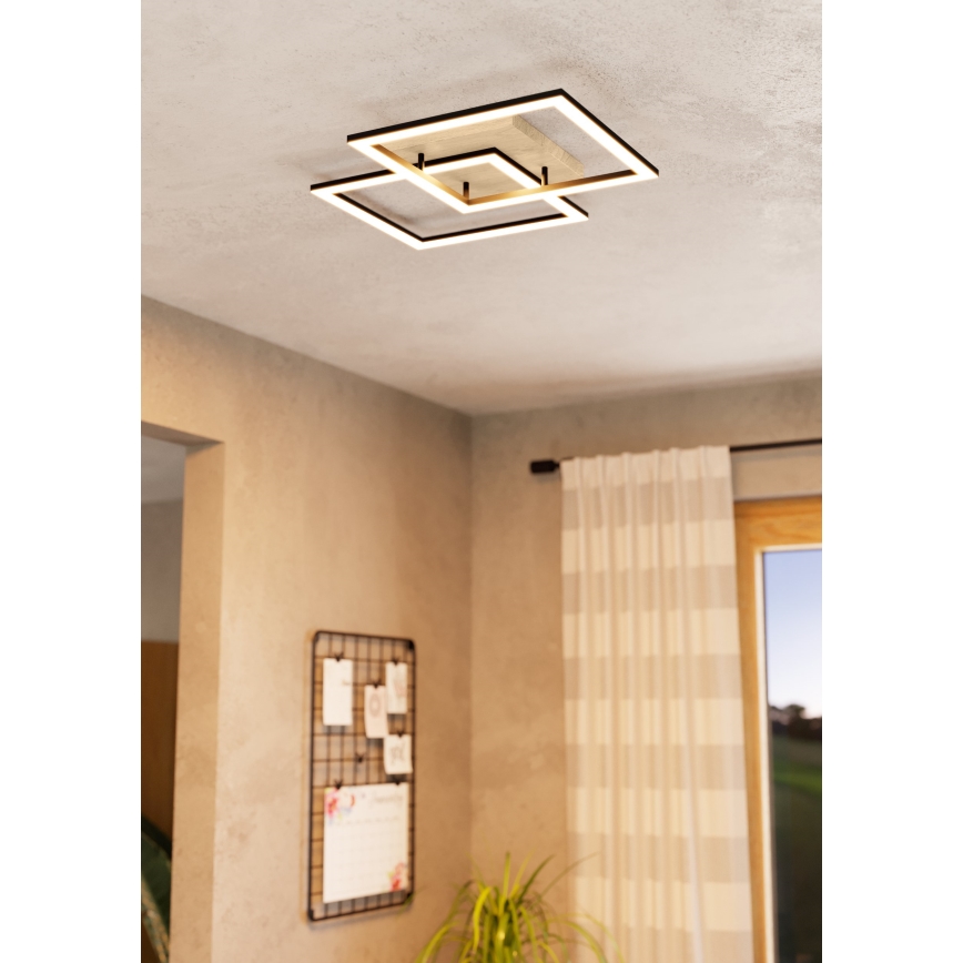 Eglo - Lampadario a plafone LED dimmerabile 4xLED/32W/230V 2700-6500K marrone/nero