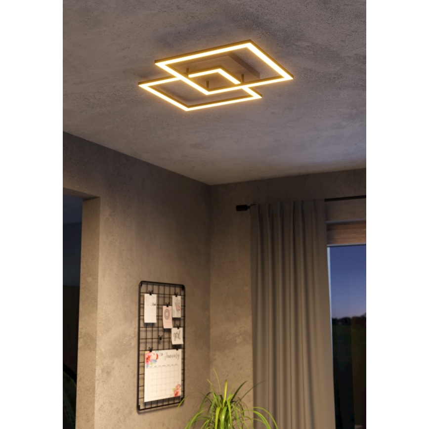 Eglo - Lampadario a plafone LED dimmerabile 4xLED/32W/230V 2700-6500K marrone/nero
