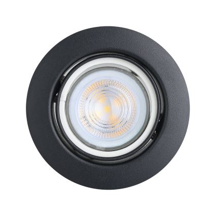 Eglo - SET 3x Lampada LED da incasso 1xGU10/4W/230V nero