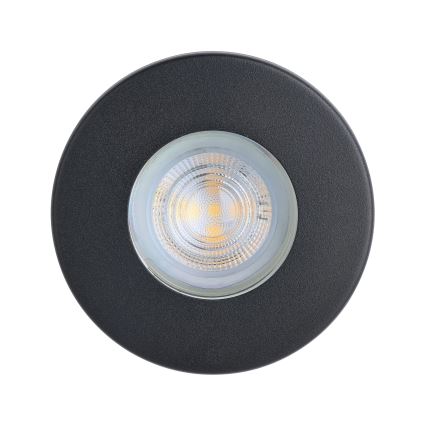 Eglo - SET 3xLED Lampada da incasso per bagno 1xGU10/4W/230V IP44 nero