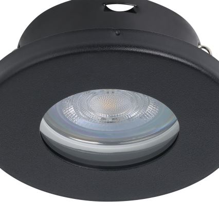 Eglo - SET 3xLED Lampada da incasso per bagno 1xGU10/4W/230V IP44 nero