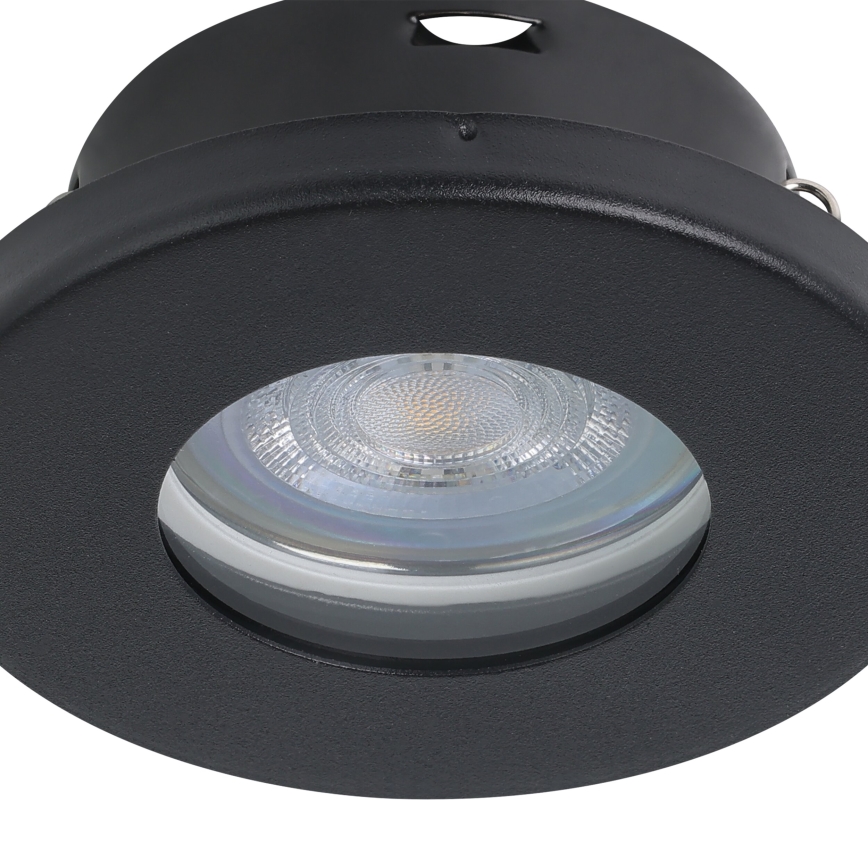 Eglo - SET 3xLED Lampada da incasso per bagno 1xGU10/4W/230V IP44 nero