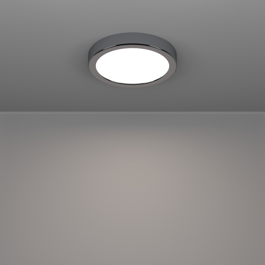 Eglo - Plafoniera da bagno a LED, 7,5 W/230 V, 2700/4000/6500 K, Ø 16,6 cm, IP44, cromo lucido