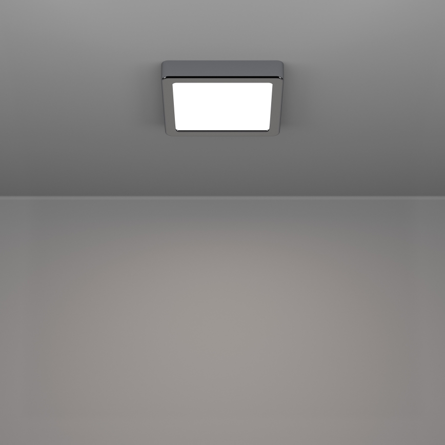 Eglo - Plafoniera LED da soffitto per bagno LED/7W/230V 2700/4000/6500K 15x15 cm IP44 cromo lucido