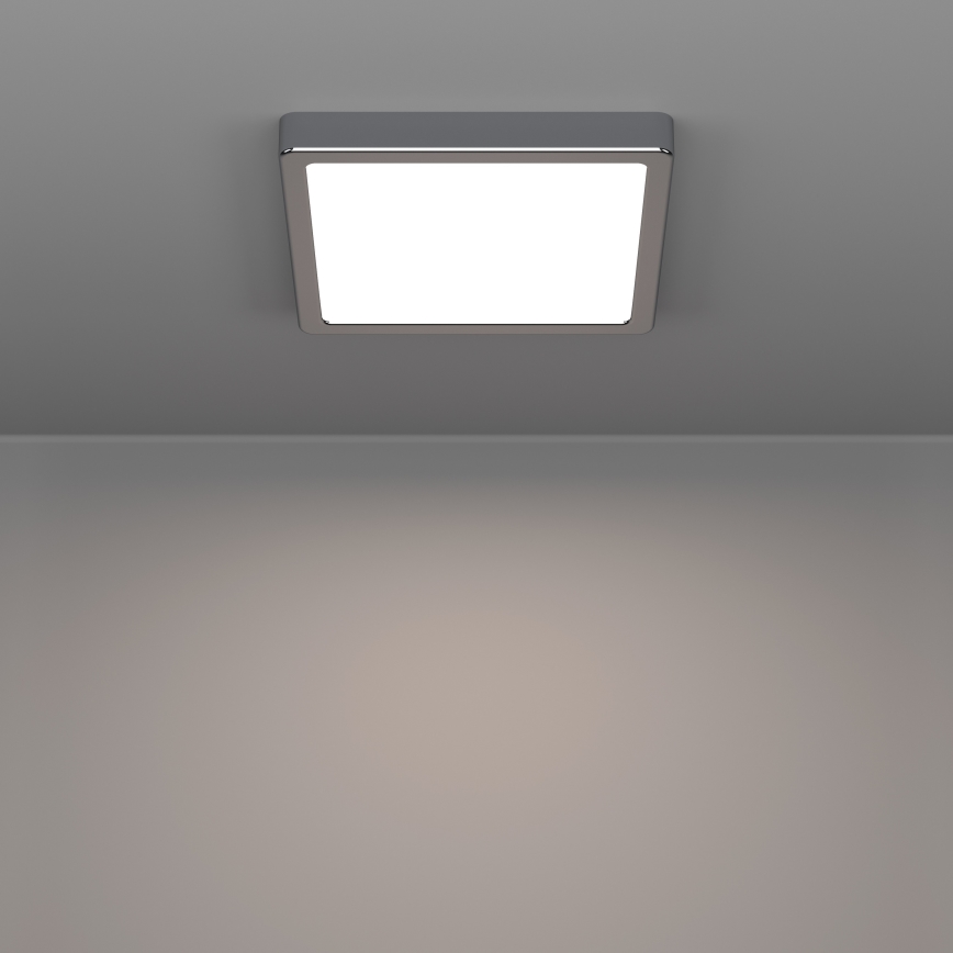 Eglo - Plafoniera da bagno a LED 10,5W/230V 2700/4000/6500K 22x22 cm IP44 cromo lucido