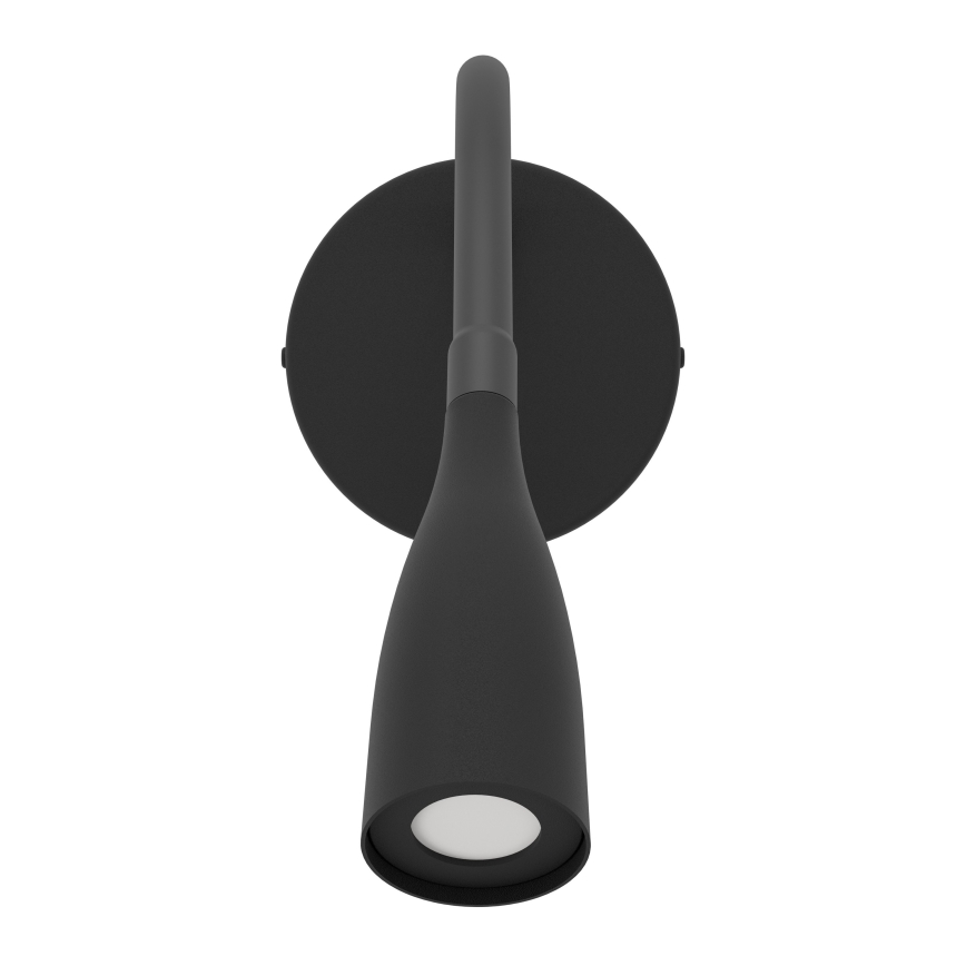 Eglo - Lampada da parete LED flessibile con USB, 3,8 W, 230 V, nera