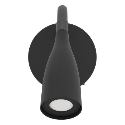 Eglo - Lampada da parete flessibile a LED/3,8W/230V nera