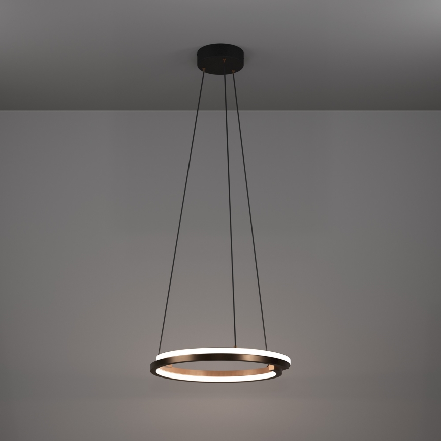 Eglo - Lampadario LED dimmerabile a sospensione con cavo 2xLED/20W/230V 2700-6500K Ø 48 cm bronzo + telecomando
