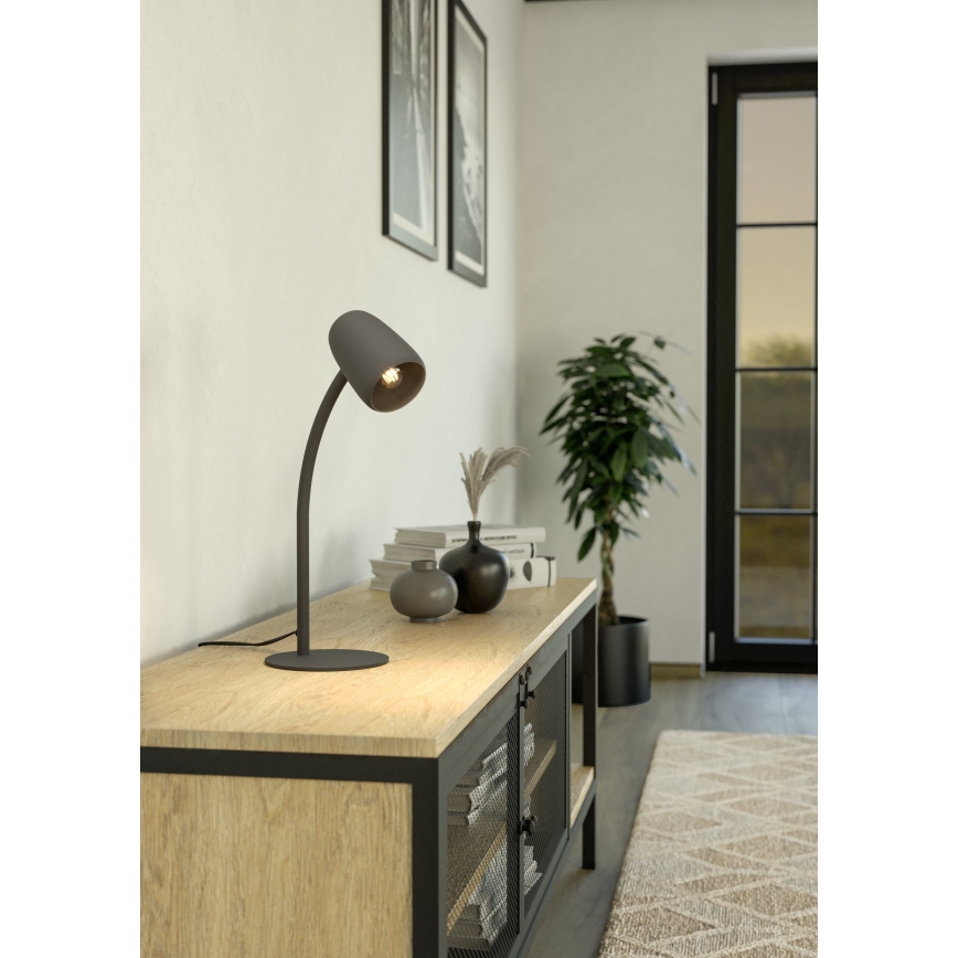 Eglo - Lampada da tavolo 1xE14/18W/230V nera